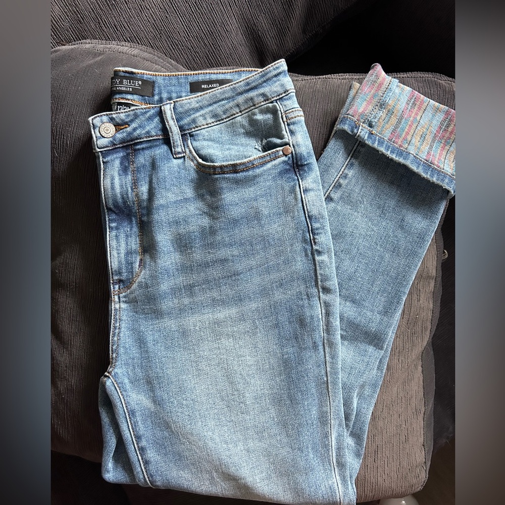 Judy Blue jeans Aztec cuff relaxed fit